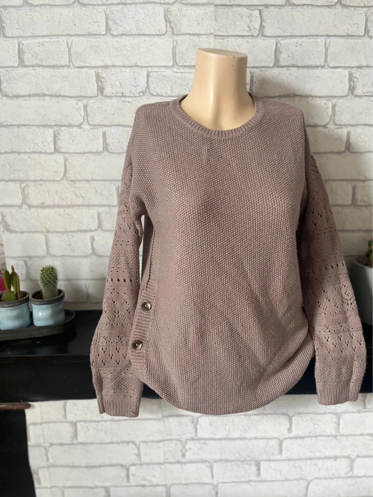 Pull femme détails ajourés – Blanche Porte – Taille 34/36